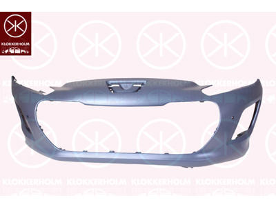 Bumper, Front, with hole(s) for park distance control, Number of bores: 2, w/primer