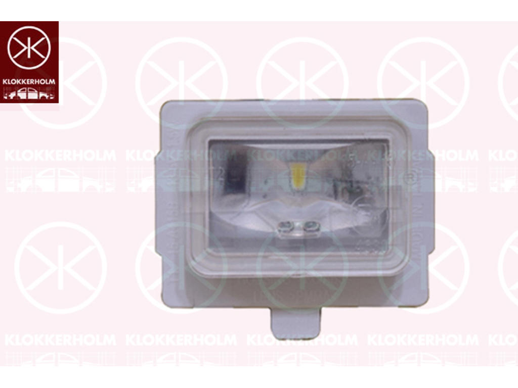 Nummerpladelys, LED, glat, LED-lysfarve: hvid-transparent