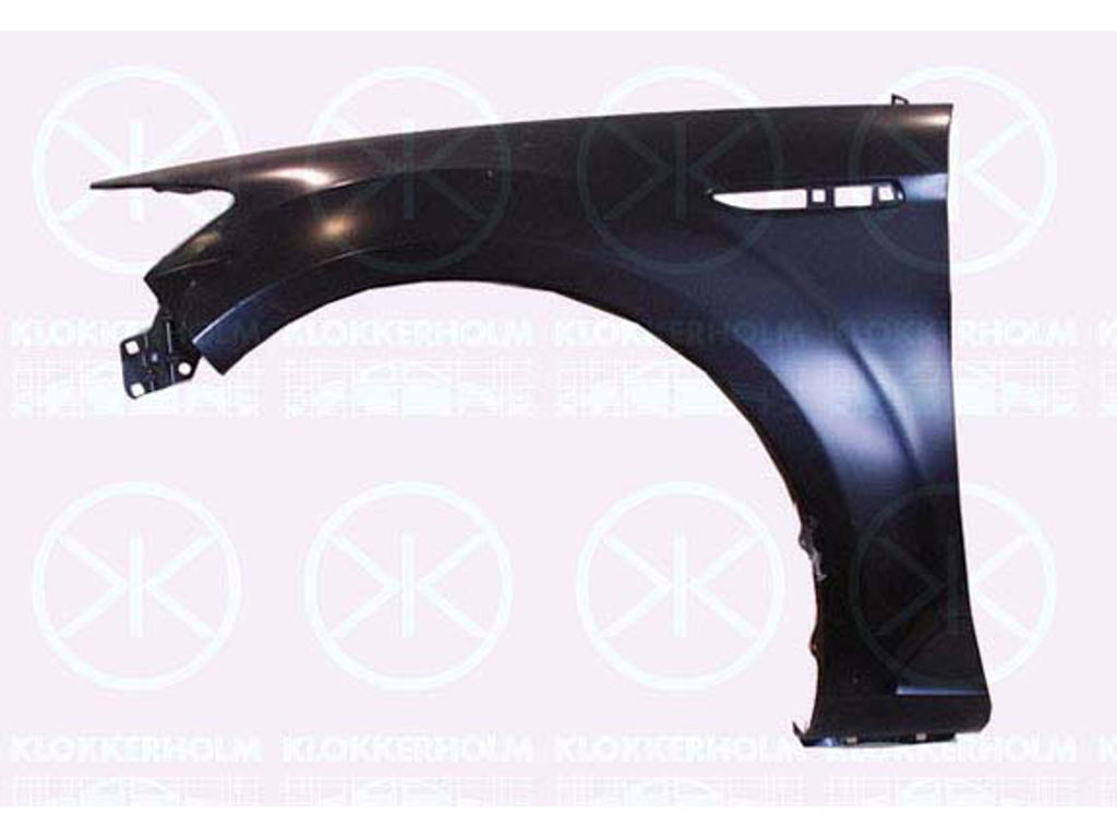 Wing, Left Front, with hole for direction indicator, Zinc-coated