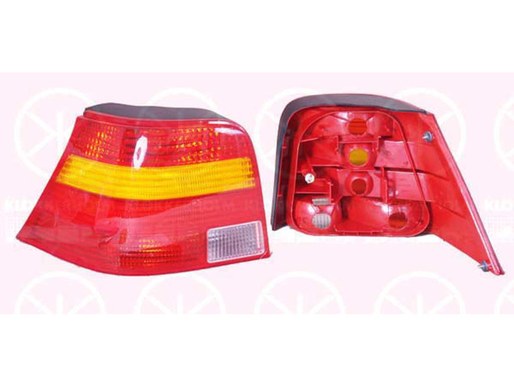 Tail Light Assembly, without bulb holder, Left, Indicator Colour: yellow