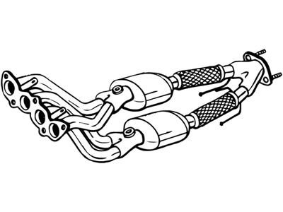 Catalytic Converter, with mounting parts, Catalytic Converter Type: Dual-Bed Catalytic Converter, Euro 4