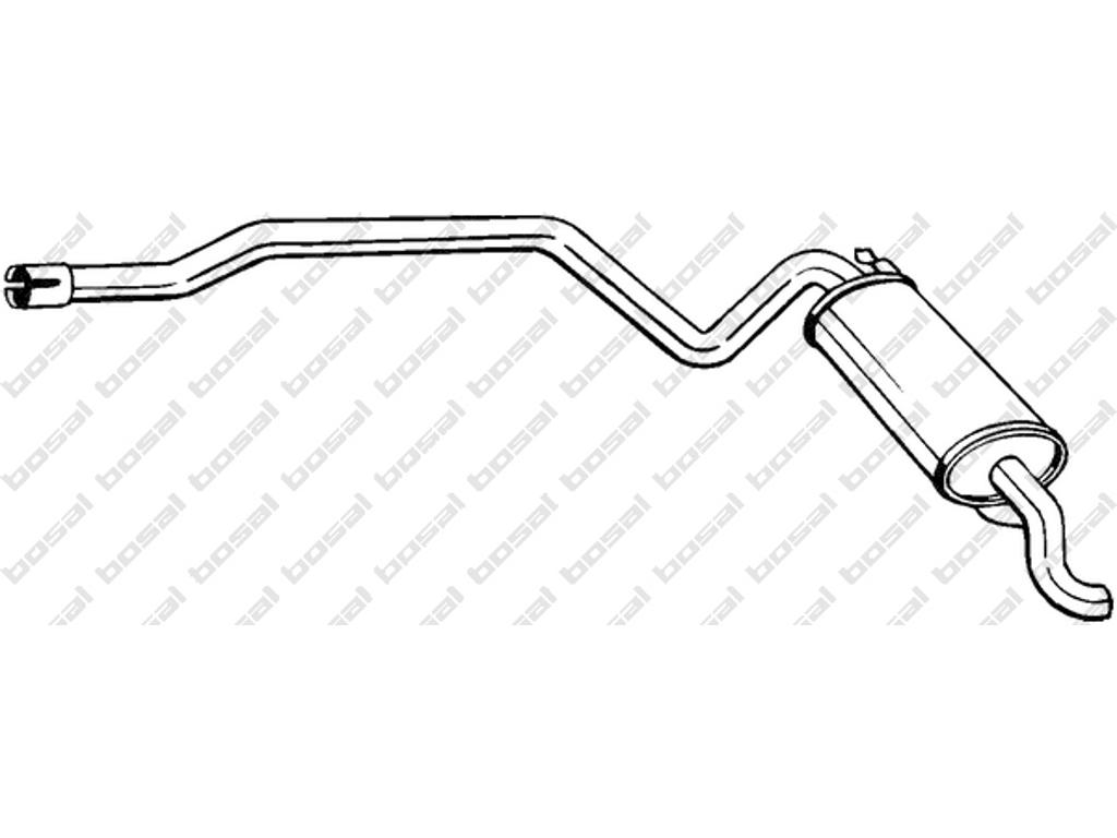 Rear Muffler, See accessories list for additionally required parts:  