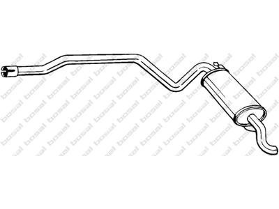 Rear Muffler, See accessories list for additionally required parts:  