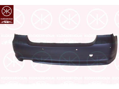 Bumper, w/primer, Rear, with hole(s) for park distance control