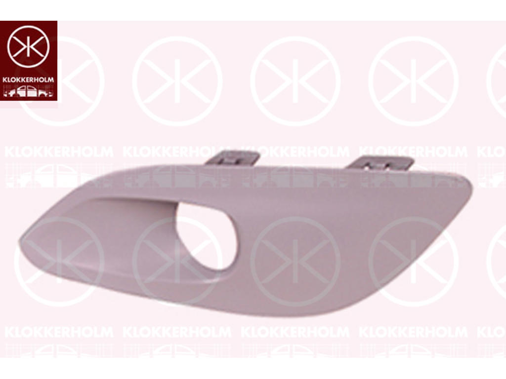 Ventilation Grille, bumper, w/primer, Right Front, with hole(s) for fog lights