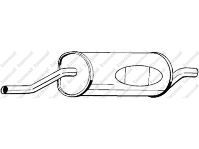 Rear Muffler, See accessories list for additionally required parts:  
