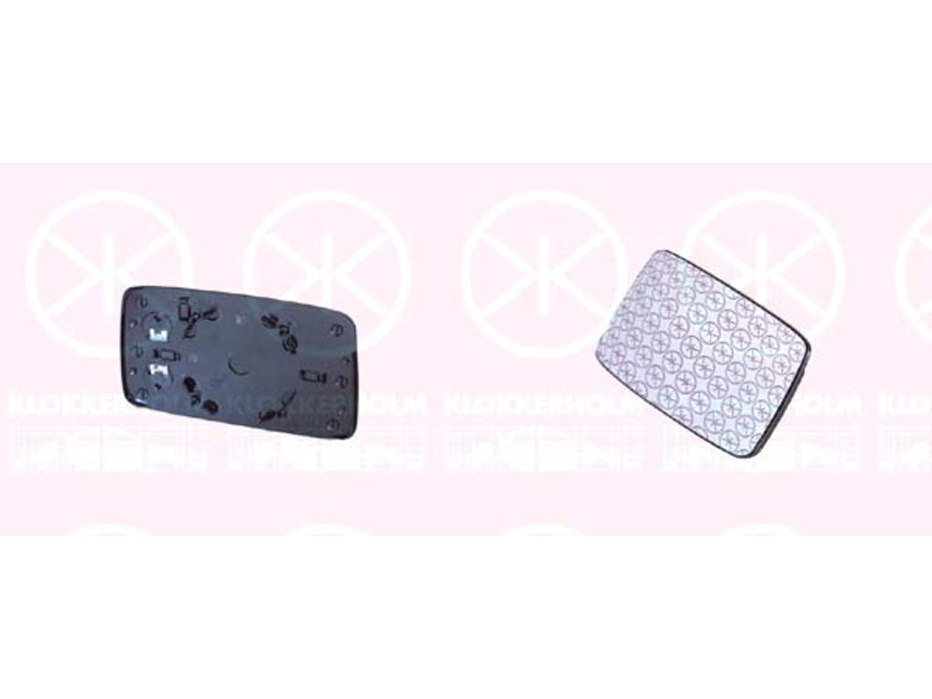 Mirror Glass, exterior mirror, for electric mirror adjustment, Plan, Heatable, Left
