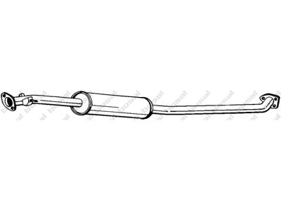 Centre Muffler, See accessories list for additionally required parts:  