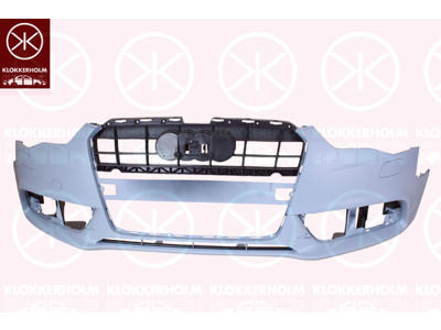 Bumper, w/primer, S-LINE, Front, with hole(s) for washer nozzle