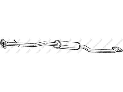 Centre Muffler, See accessories list for additionally required parts:  
