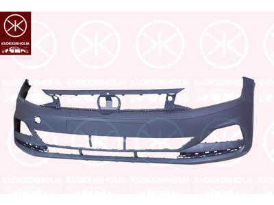 Bumper, with hole(s) for park distance control, Number of bores: 4, Front, w/primer