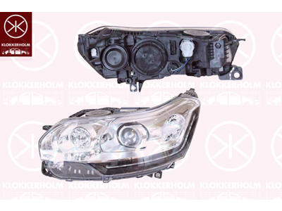 Headlight, Left, Illuminance [lx]: 20, Bi-Xenon, with dynamic bending light, with daytime running light (LED), without control unit for Xenon, with motor for headlamp levelling, Valeo