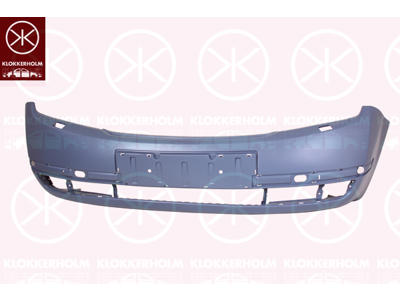 Bumper, w/primer, Front, with hole(s) for washer nozzle, with hole(s) for fog lights