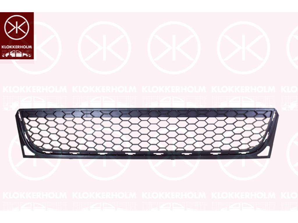 Решетка вентилятора, буфер, GTD, GTI, спереди, чaрный, средняя часть