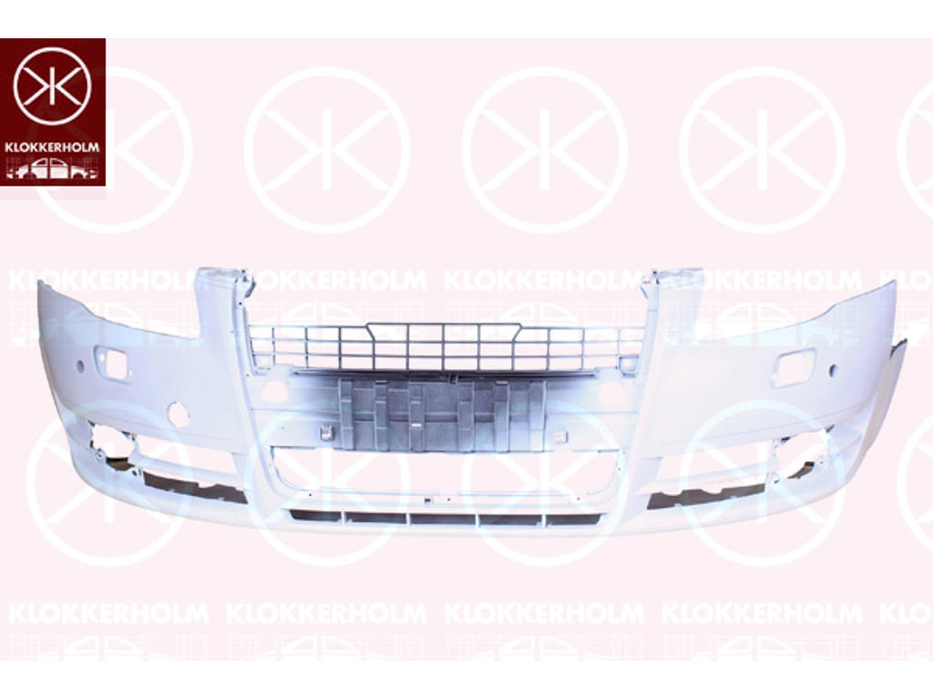 Bumper, w/primer, Front, with hole(s) for park distance control, with hole(s) for washer nozzle