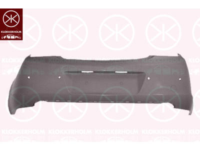 Bumper, w/primer, Rear, with hole(s) for park distance control, not for trim level: OPC
