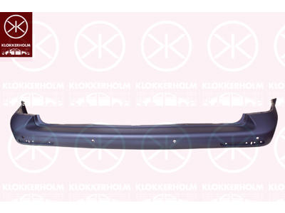 Bumper, Rear, dark grey, with hole(s) for park distance control, Number of bores: 4