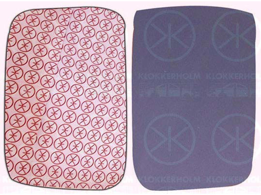 Spegelglas, yttre spegel, Tvåsidig, Bredd[mm]: 161, Höjd [mm]: 253, konvex