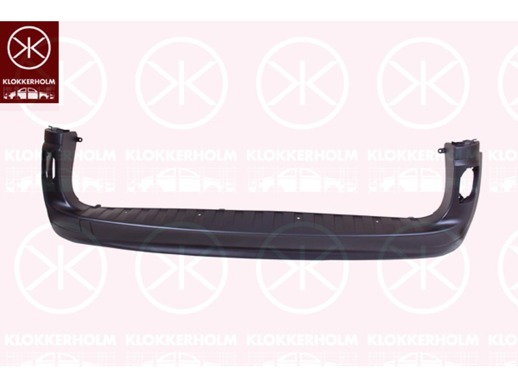 Bumper, w/primer, Rear, with trim strip