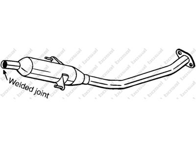 Centre Muffler, See accessories list for additionally required parts:  