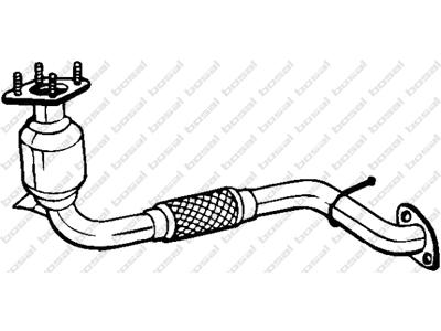 Catalytic Converter, with mounting parts, Euro 4