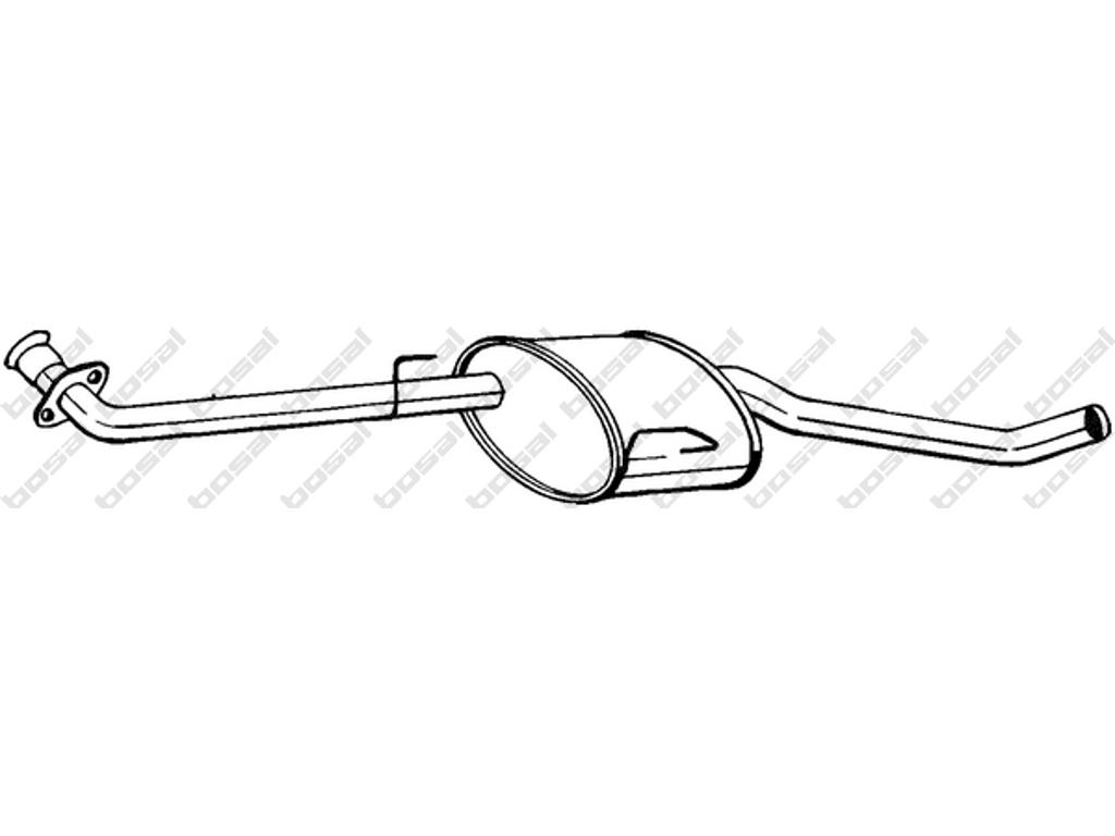 Centre Muffler, See accessories list for additionally required parts:  