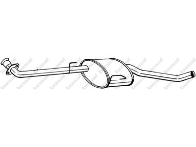 Centre Muffler, See accessories list for additionally required parts:  