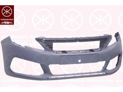 Bumper, w/primer, Front, with hole(s) for fog lights, Trim Level: FACELIFT
