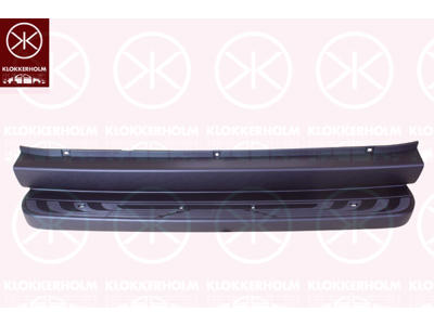 Bumper, Rear, black, Vehicle Equipment: for vehicles with running board