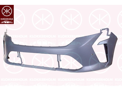 Bumper, w/primer, Front, with hole(s) for park distance control, Number of bores: 2