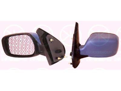 Exterior Mirror, w/primer, for electric mirror adjustment, Aspherical, Heatable, Left