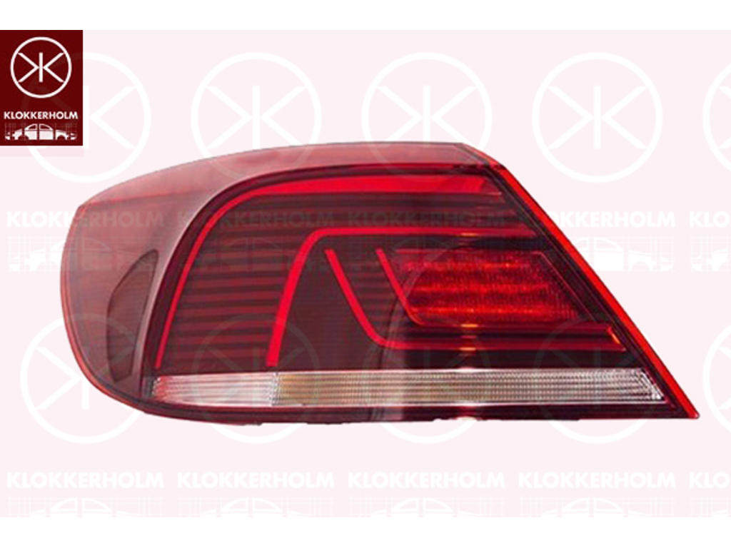 Tail Light Assembly, Right, Outer section, LED, with bulb holder, AL