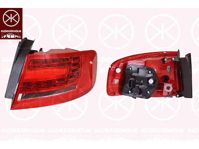 hátsólámpa, LED, Lámpatartóval, jobb, külso rész