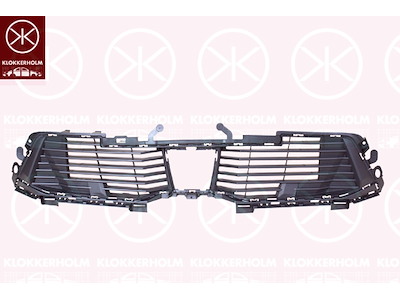 Ventilation Grille, bumper, Front, black, Lower Section