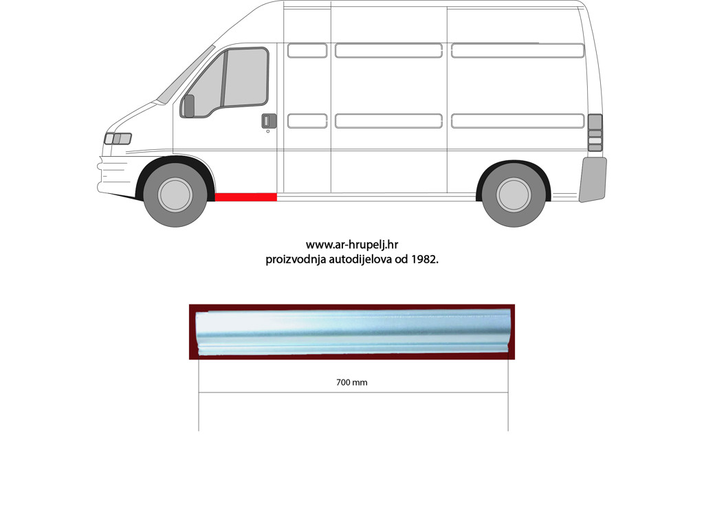 Rocker Panel, Left, Height [cm]: 10, Length [cm]: 70