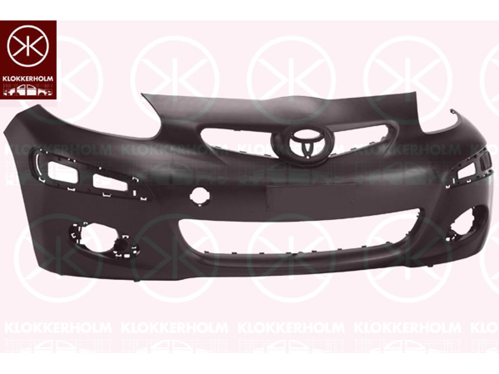 Bumper, Front, Smooth, black