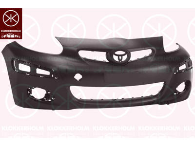 Bumper, Front, Smooth, black