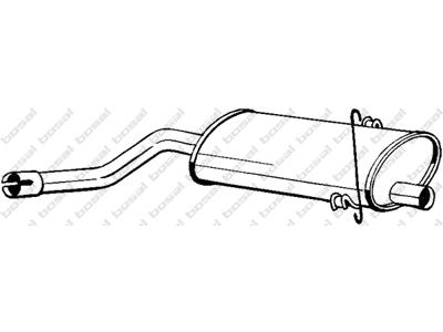 Centre Muffler, See accessories list for additionally required parts:  