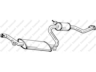 Centre Muffler, See accessories list for additionally required parts:  