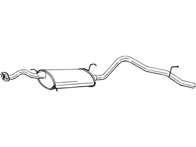 Rear Muffler, See accessories list for additionally required parts:  