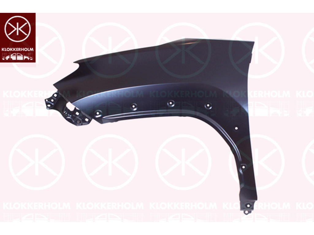 Wing, Right Front, with holes for trim/protective strip, without hole for direction indicator