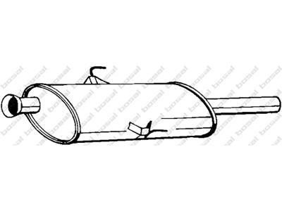 Centre Muffler, See accessories list for additionally required parts:  