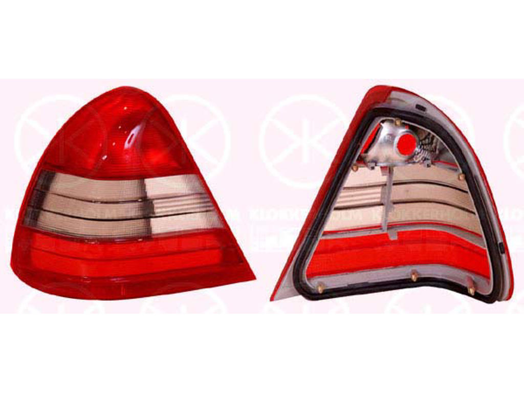 Ljusglas, kombinationsbakljus, röd, rökgrå, Höger