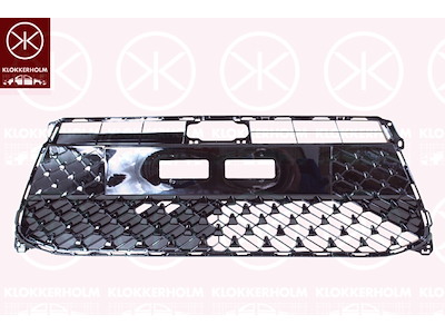 Ventilation Grille, bumper, Front, black, painted