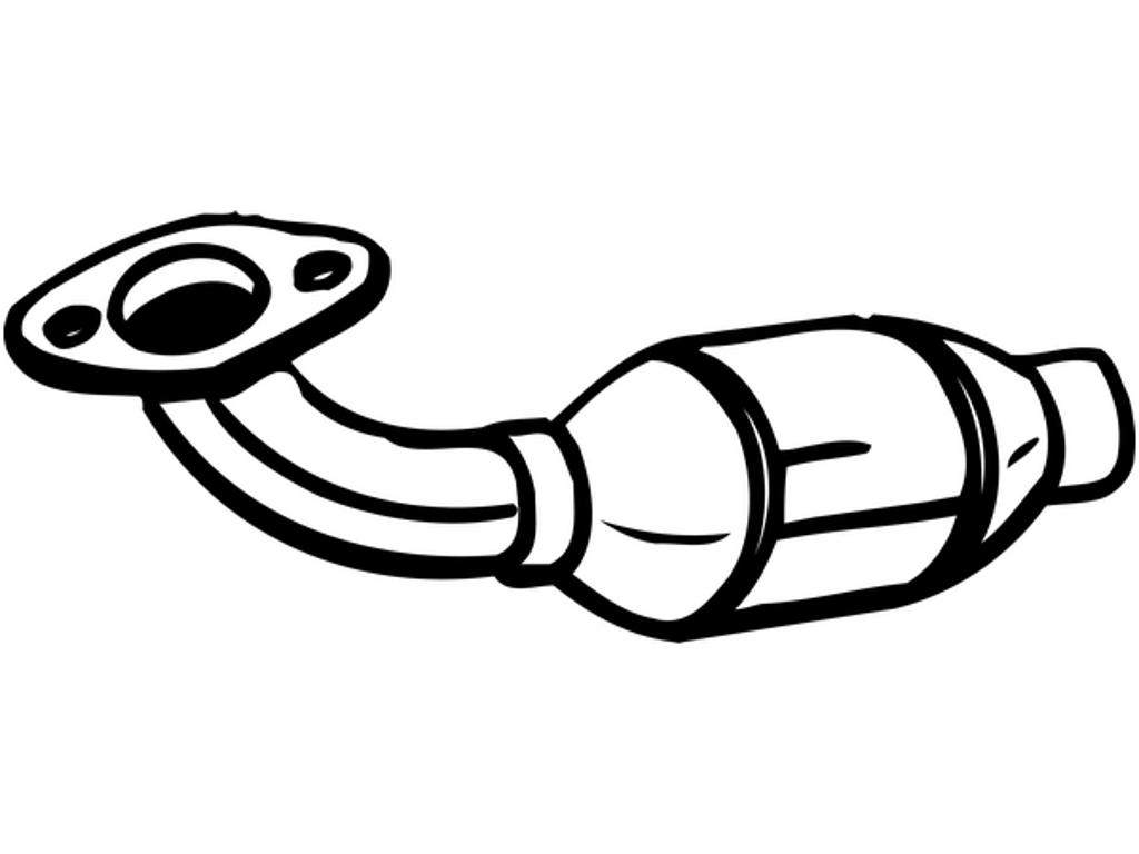 Catalytic Converter, with mounting parts, Euro 4