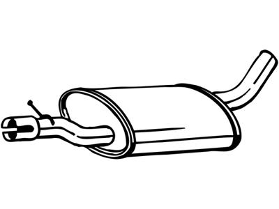 Centre Muffler, See accessories list for additionally required parts:  