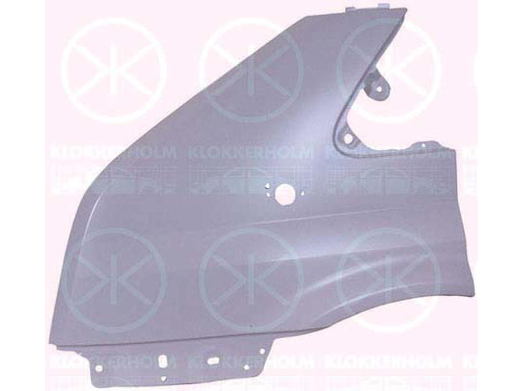 Wing, Left Front, with hole for direction indicator, Zinc-coated