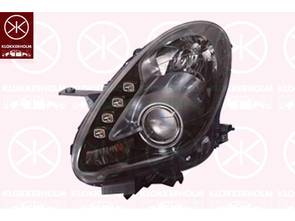 Headlight, Left, Bi-Xenon, Housing Colour: black, with control unit for aut. LDR, with motor for headlamp levelling, with dynamic bending light, D1S/H1, AL