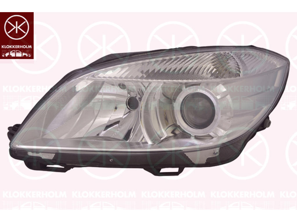 Headlight, H7/H7, with motor for headlamp levelling, Right, Illuminance [lx]: 25