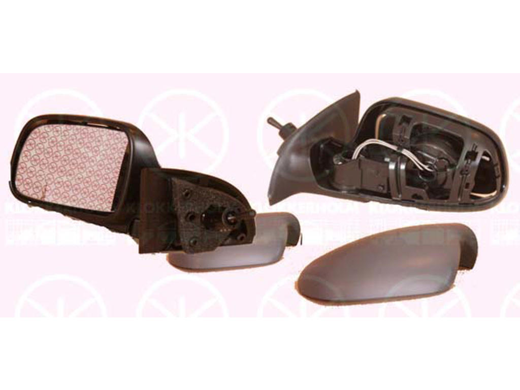 Utv.spegel, m/grundlack, med temperaturgivare, inställning: vajer, konvex, Höger